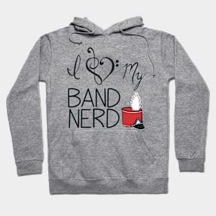 I love my band nerd red Hoodie